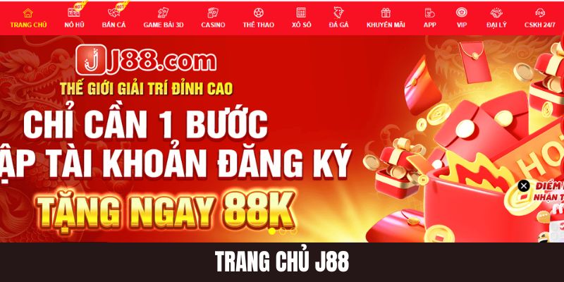 Giao diện j88 thân thiện và dễ dàng thao tác